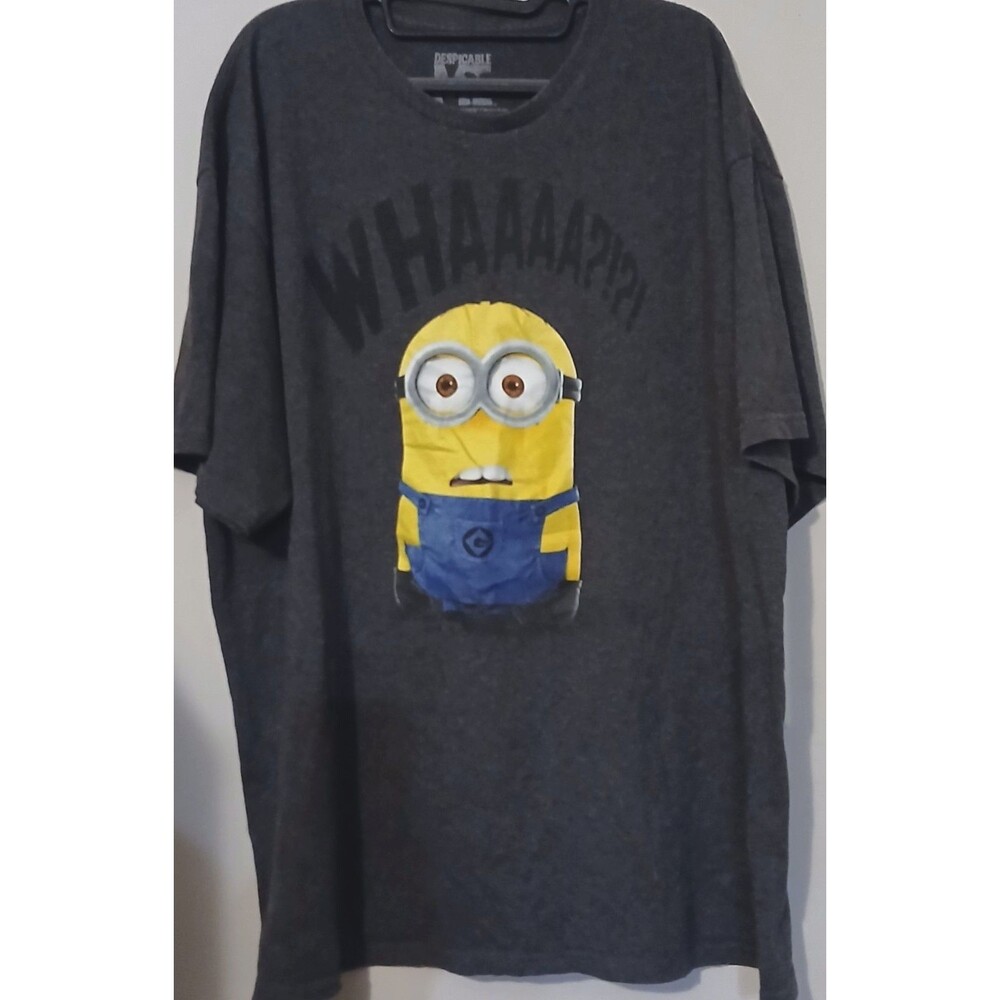Despicable Me Minion T Shirt Mens 2XL Gray WHAAA Funny Graphic Tee Universal